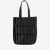 Khaite Small Zoe Panel Leather Tote In Black