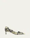 Khaite Jett Snake-effect Leather Pumps In Animal Print