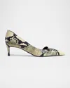 Khaite Snake-effect Leather D'orsay Pumps In Black