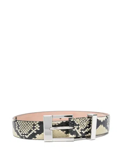 KHAITE SNAKE-EFFECT METAL BELT