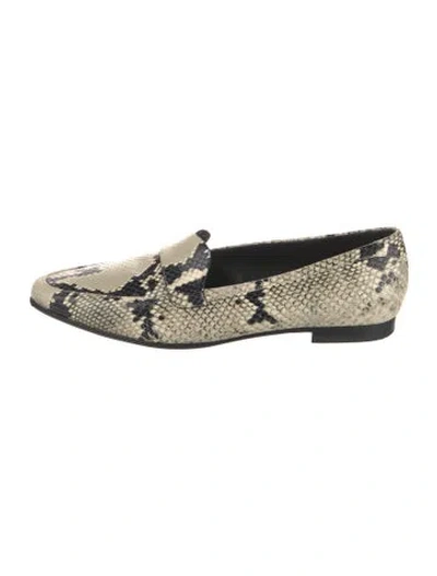 Pre-owned Khaite Snakeskin Animal Print Loafers In Neutrals