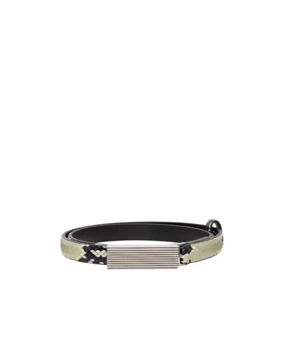 Khaite Snakeskin Belt In Black