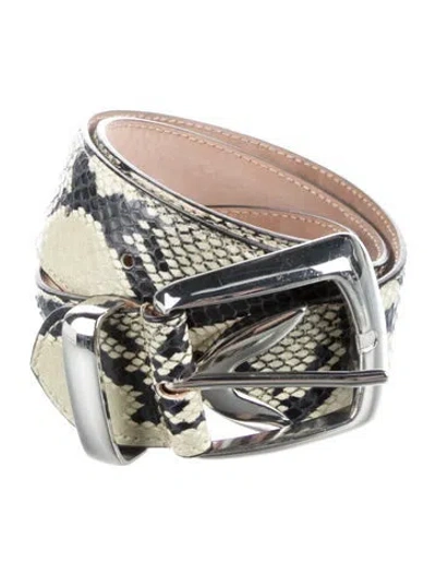 Pre-owned Khaite Snakeskin Belt In Neutral