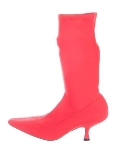 Pre-owned Khaite Sock Boots In Red