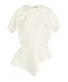Khaite Solid Linen And Silk-blend Top In White