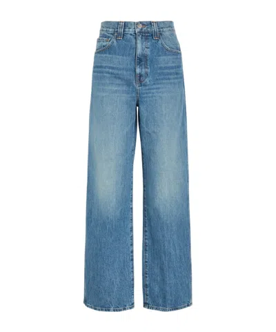 Khaite Solid-colour Straight-leg Jeans In Blue