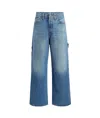 Khaite Sowen Rigid Mid-rise Wide-leg Jeans In Blue