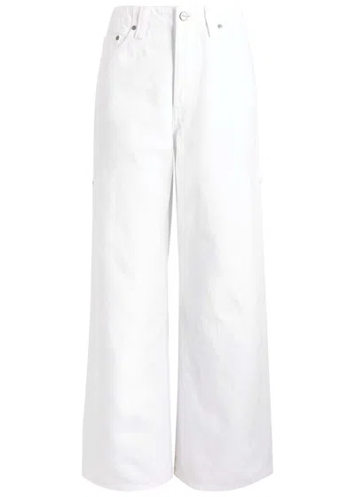 Khaite Sowen Wide-leg Jeans In White