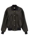Khaite Spence Leather Bomber Jacket