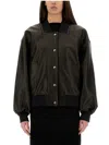 Khaite Spence Leather Bomber Jacket
