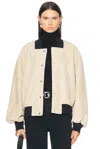 Khaite Spence Bomber Jacket In Sand