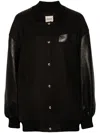 Khaite Spencer Wool-blend Felt And Leather Bomber Jacket In Brown