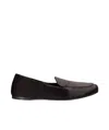 Khaite Square Head Loafer Shoes In Black