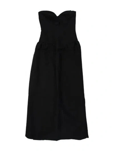Pre-owned Khaite Square Neckline Long Dress In Black