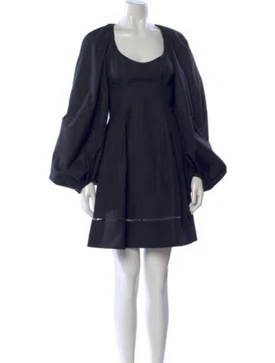 Pre-owned Khaite Square Neckline Mini Dress In Blue