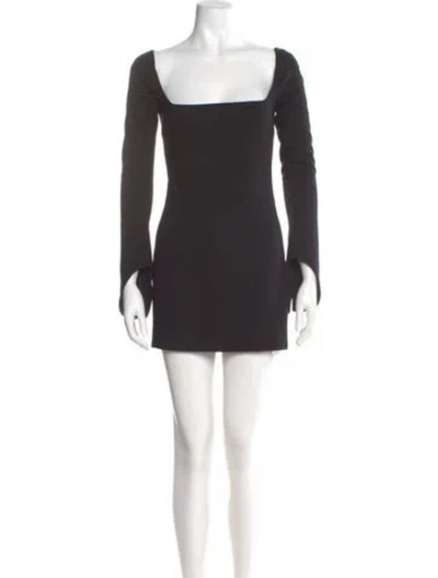 Pre-owned Khaite Square Neckline Mini Dress In Grey
