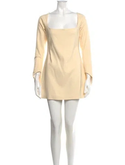 Pre-owned Khaite Square Neckline Mini Dress In White