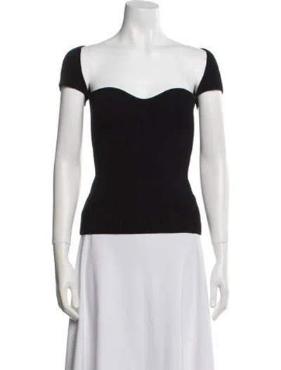 Pre-owned Khaite Square Neckline Sweater In Black