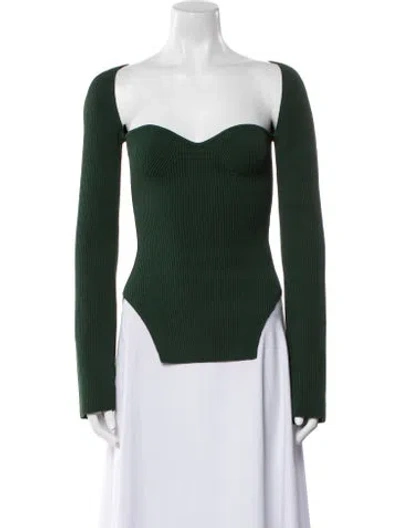 Pre-owned Khaite Square Neckline Sweater In Green