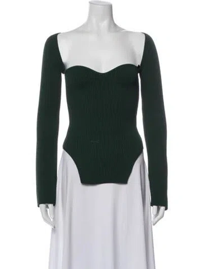Pre-owned Khaite Square Neckline Sweater In Green