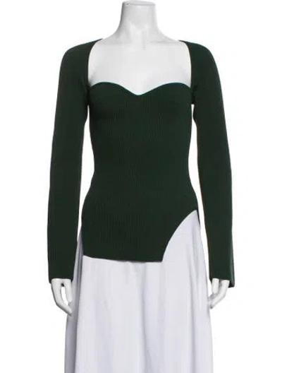 Pre-owned Khaite Square Neckline Sweater In Green