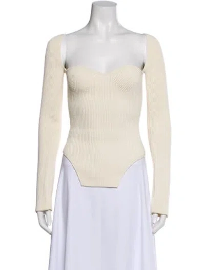 Pre-owned Khaite Square Neckline Sweater In Neutral