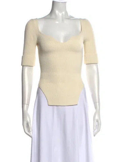 Pre-owned Khaite Square Neckline Sweater In Neutrals