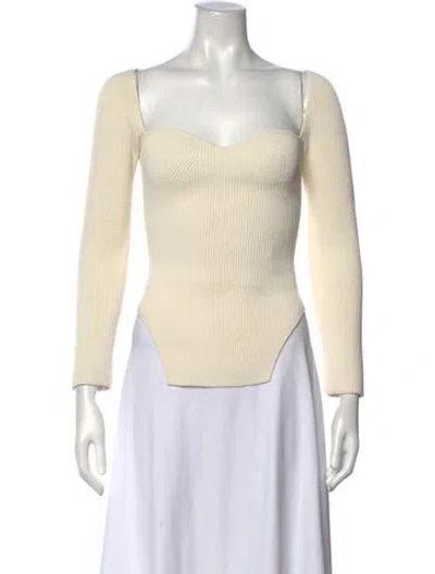 Pre-owned Khaite Square Neckline Sweater In Neutrals