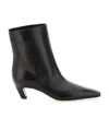 Khaite Square Toe Boots In Black