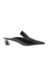 Khaite Square-toe Heeled Mules In Black