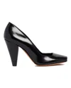 Khaite Square Toe Patent Pumps