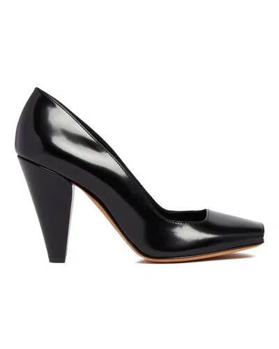 Khaite Square Toe Patent Pumps