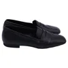 Khaite Square-toe Penny Loafers In Black Leather In Black