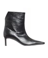Khaite Arizona Croc-effect Leather Ankle Boots In Black