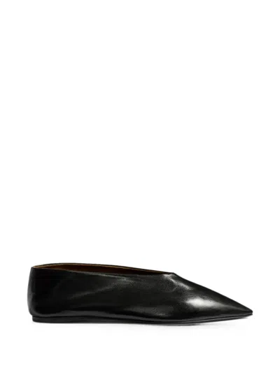 Khaite Staple-detail Ballet Flats In Black