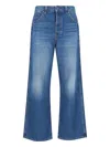 Khaite Denim Trousers With Belt Loops In Blue