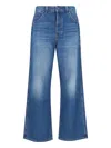 Khaite Denim Trousers With Belt Loops In Blue