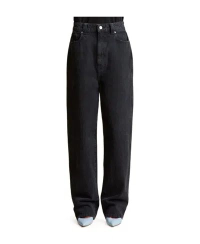 Khaite Straight-leg Cotton Jeans In Black