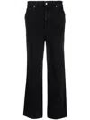 Khaite Corben High Waist Straight Leg Jeans In Schwarz