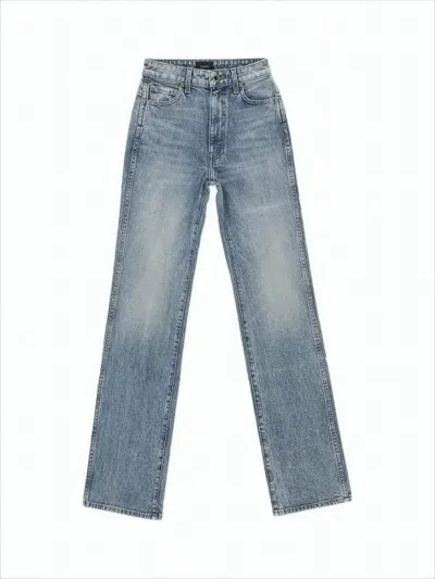 Khaite Straight-leg Denim Pants With Mid-rise Waist In Blue