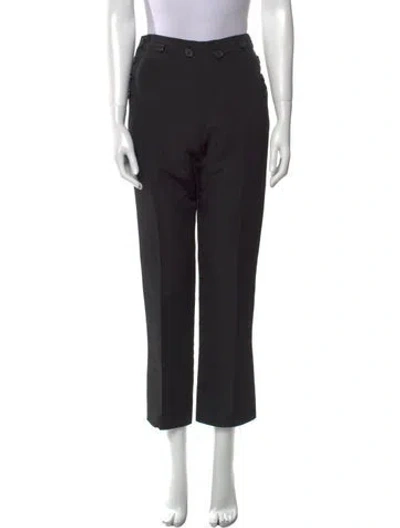 Pre-owned Khaite Straight Leg Pants In Black