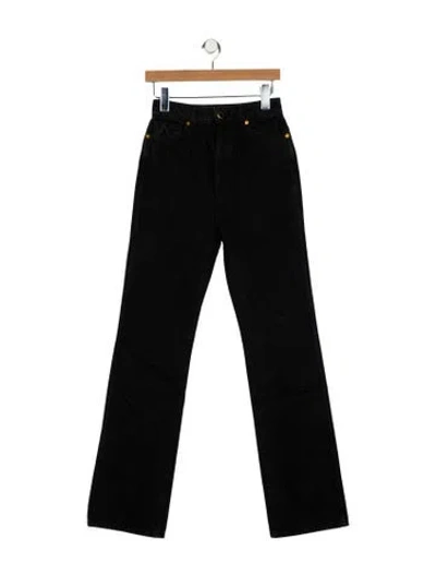 Pre-owned Khaite Straight Leg Pants In Black