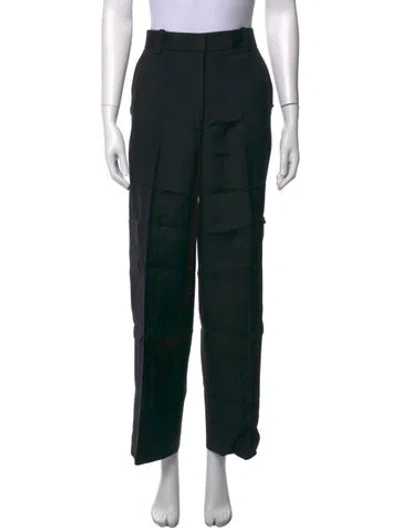 Pre-owned Khaite Straight Leg Pants In Black