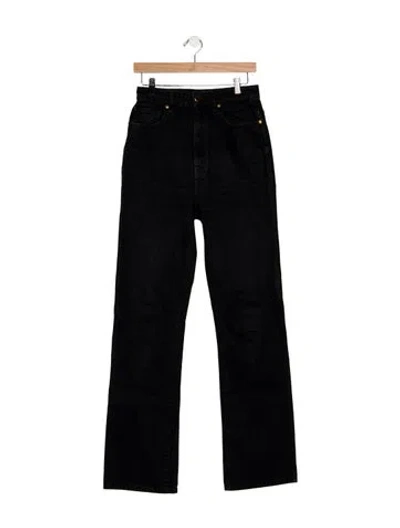 Pre-owned Khaite Straight Leg Pants In Black