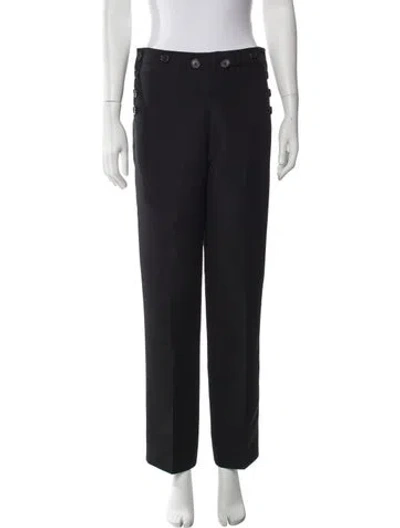 Pre-owned Khaite Straight Leg Pants In Black