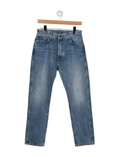 Pre-owned Khaite Straight Leg Pants In Blue