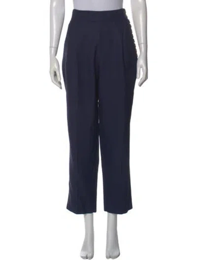 Pre-owned Khaite Straight Leg Pants In Blue