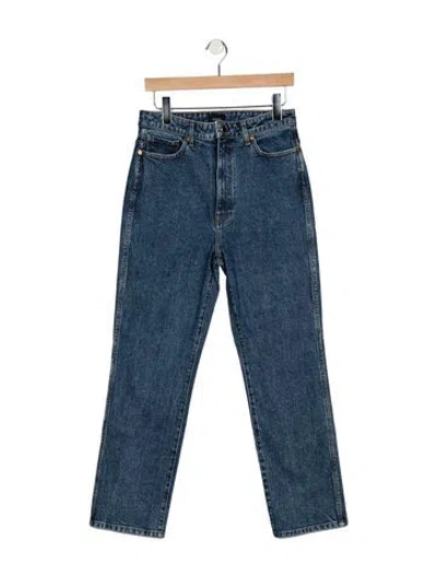 Pre-owned Khaite Straight Leg Pants In Blue