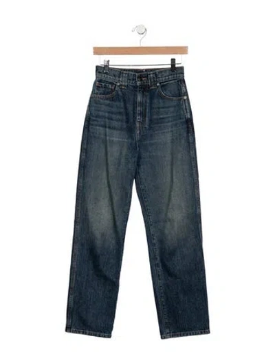Pre-owned Khaite Straight Leg Pants In Blue