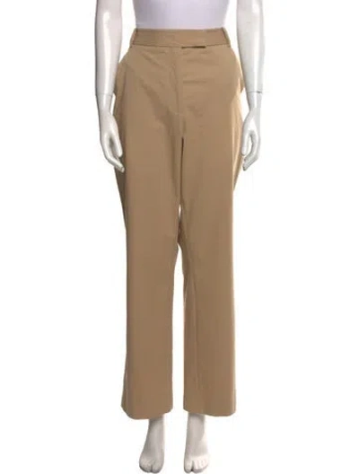 Pre-owned Khaite Straight Leg Pants In Brown